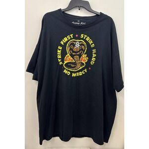 Cobra Kai T Shirt Mens 3X Black Strike First Strike Hard No Mercy Short Sleeve
